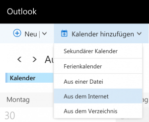 Screenshot Outlook