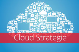 Bild einer Datenwolke mit dem Text "Cloud Strategie"